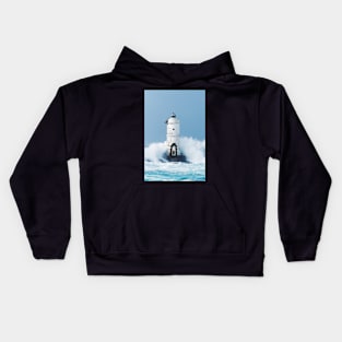 Old Lighthouse In The Storm Kids Hoodie